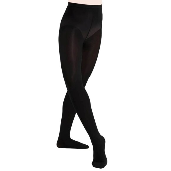 Lot of 2 Capezio Footed Tight Blacks L/XL #1915 - Picture 1 of 6